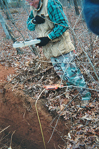 Test pit pedon - soil interface